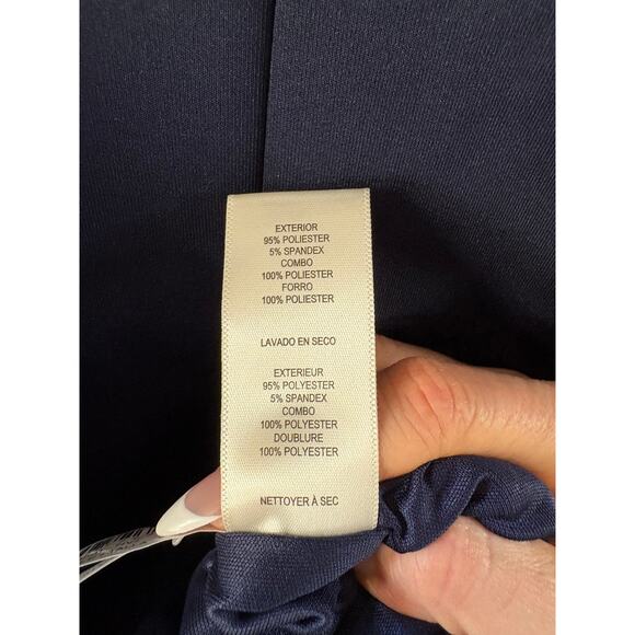 Eliza crepe scuba lace navy dress size 6 - Picture 9 of 10